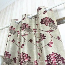 Top Drapes Polyester Black Yarn Jacquard Blackout Curtain